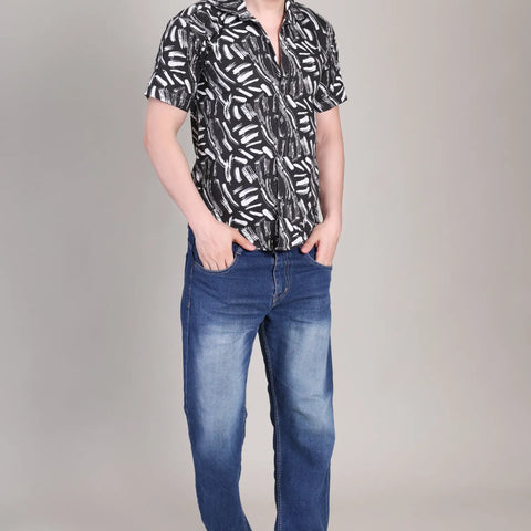 Men's Casual Printed Half Sleeve Shirt | UHSS-129