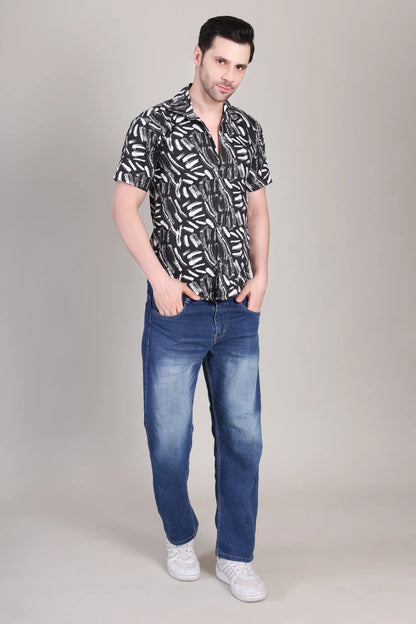 Men's Casual Printed Half Sleeve Shirt | UHSS-129