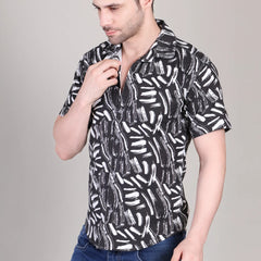 Men's Casual Printed Half Sleeve Shirt | UHSS-129