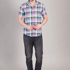 Men's Casual Printed Half Sleeve Shirt - Multicolor | UHSS-162