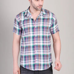 Men's Casual Printed Half Sleeve Shirt - Multicolor | UHSS-162
