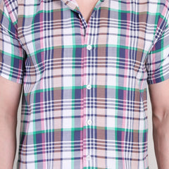 Men's Casual Printed Half Sleeve Shirt - Multicolor | UHSS-162