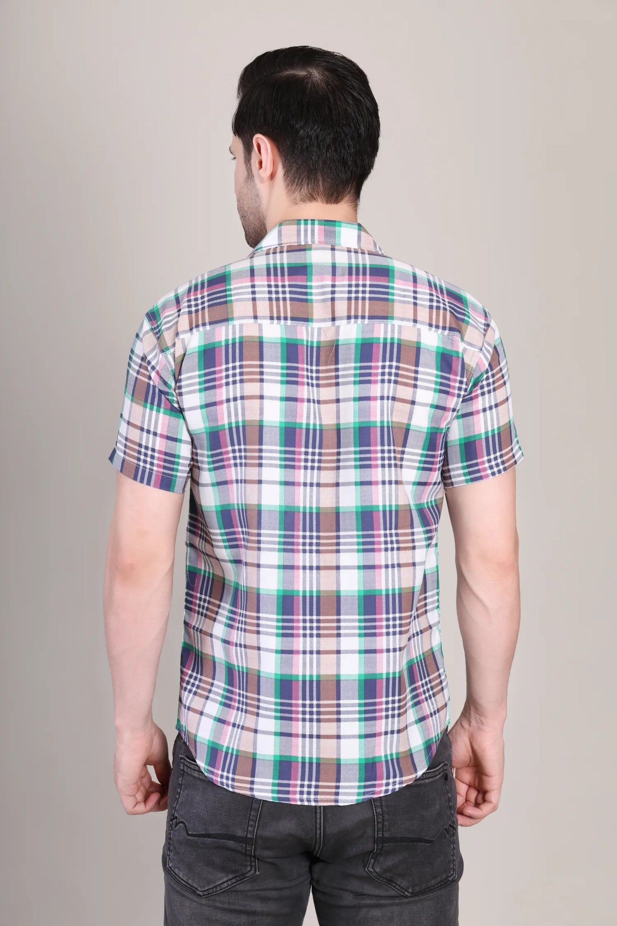 Men's Casual Printed Half Sleeve Shirt - Multicolor | UHSS-162