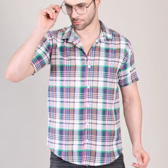 Men's Casual Printed Half Sleeve Shirt - Multicolor | UHSS-162