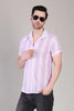 Men's Casual Half Sleeve Shirt - Striped Multicolor | SHS-179