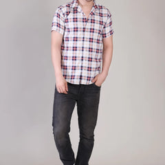 Men's Casual Half Sleeve Shirt - Check | UHSS-160