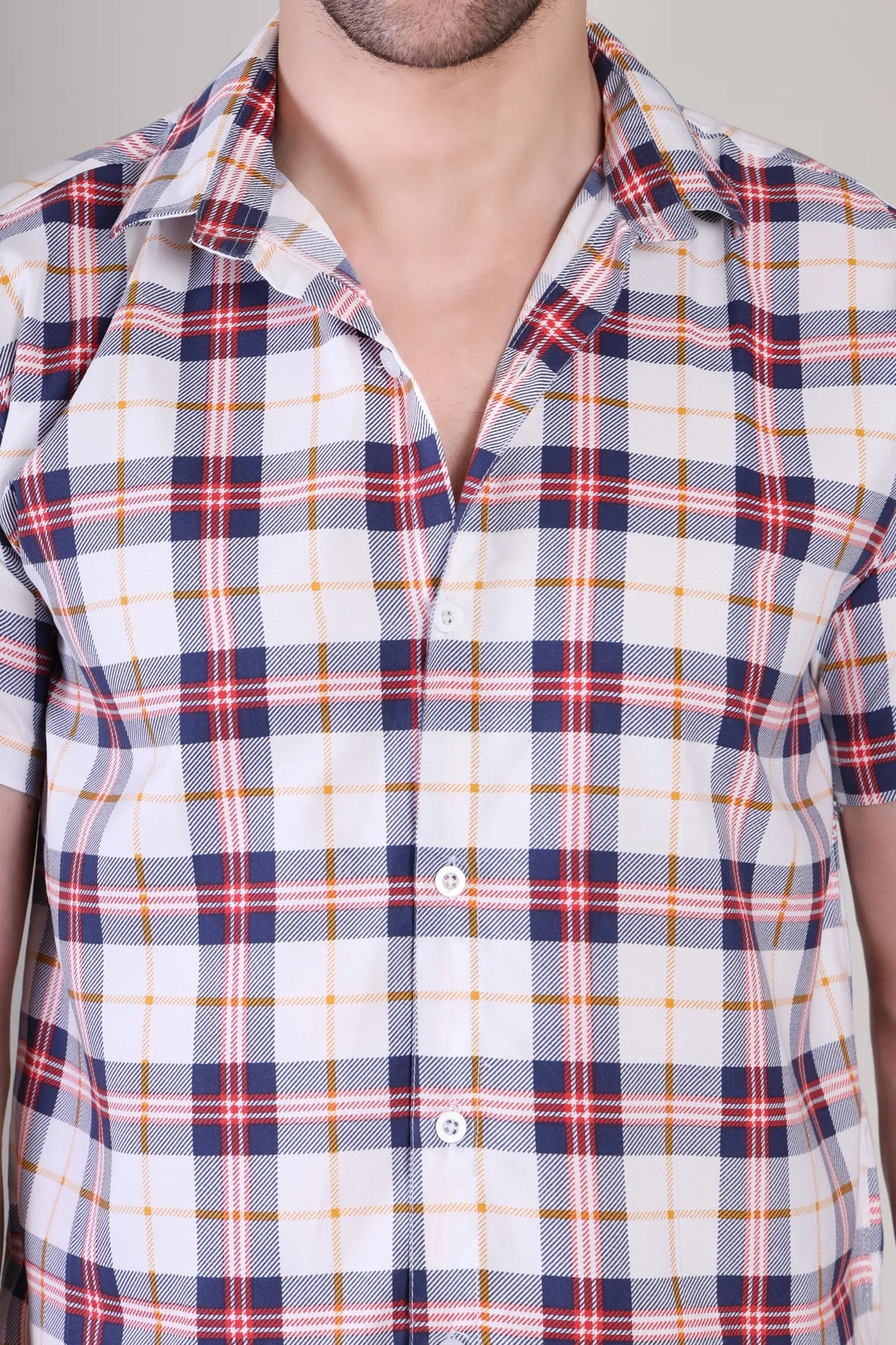 Men's Casual Half Sleeve Shirt - Check | UHSS-160