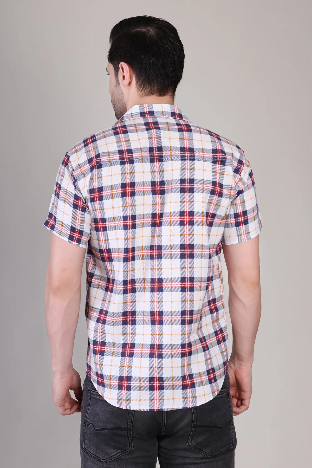 Men's Casual Half Sleeve Shirt - Check | UHSS-160