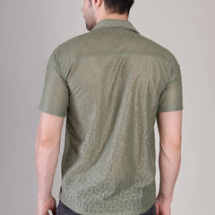 Men's Casual Half Sleeve Shirt - Grey | SHS-152