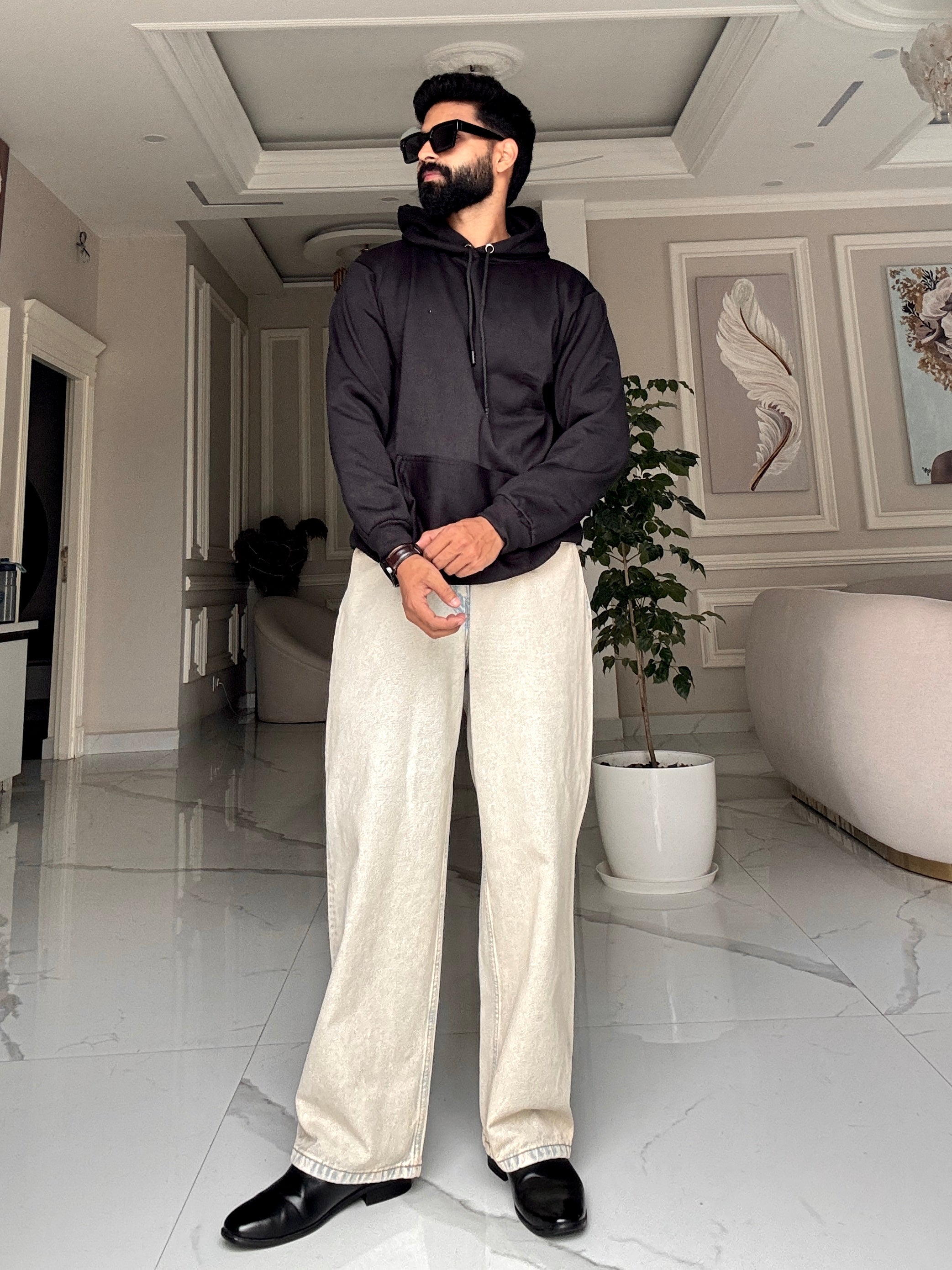 Men Black Hoodie for Winter | HD-412