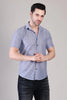 Men's Casual Half Sleeve Shirt - Grey | SHS-151