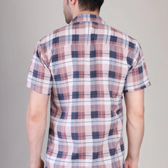 Men's Casual Half Sleeve Shirt - Check Multi | UHSS-163