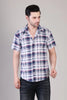 Men's Casual Half Sleeve Shirt - Check Multicolor | UHSS-159