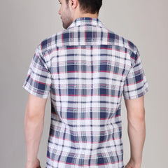 Men's Casual Half Sleeve Shirt - Check Multicolor | UHSS-159