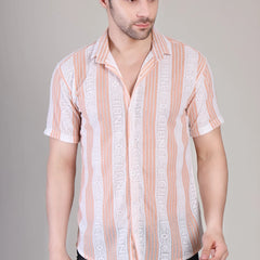 Men's Casual Half Sleeve Shirt - Striped | SHS-176