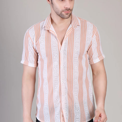 Men's Casual Half Sleeve Shirt - Striped | SHS-176