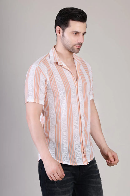 Men's Casual Half Sleeve Shirt - Striped | SHS-176
