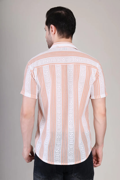 Men's Casual Half Sleeve Shirt - Striped | SHS-176