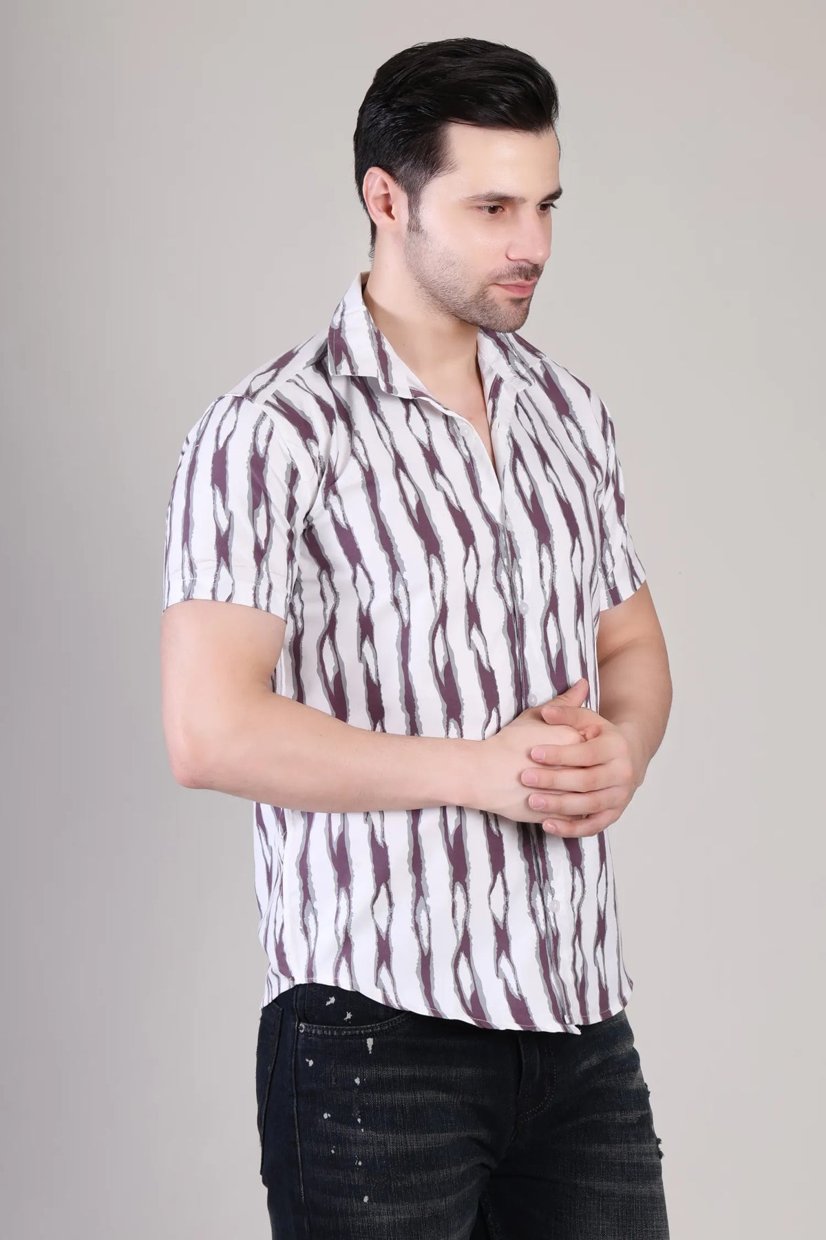 Men's Casual Half Sleeve Shirt - Multicolor | UHSS-167