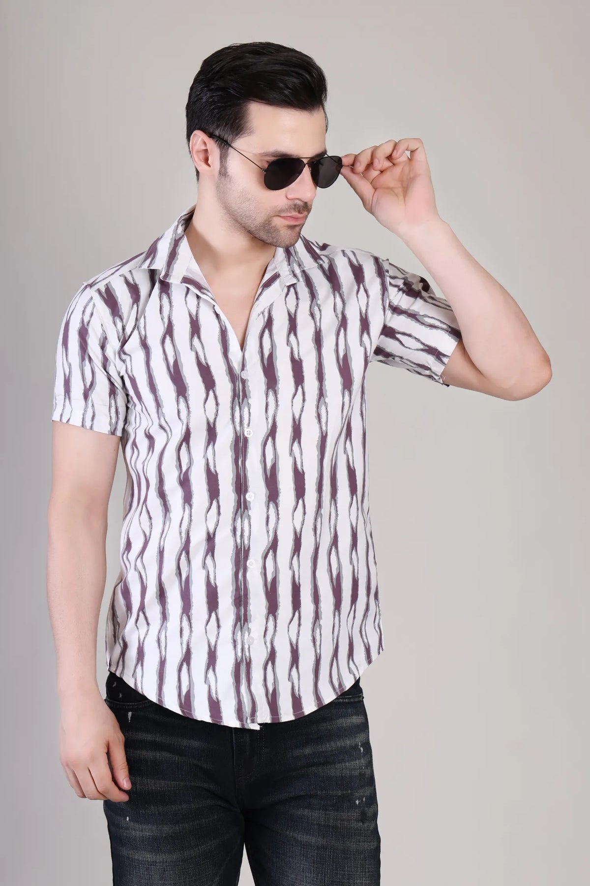 Men's Casual Half Sleeve Shirt - Multicolor | UHSS-167