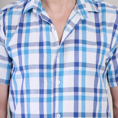 Men's Casual Half Sleeve Shirt - Check |UHSS-158