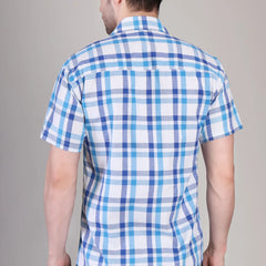 Men's Casual Half Sleeve Shirt - Check |UHSS-158