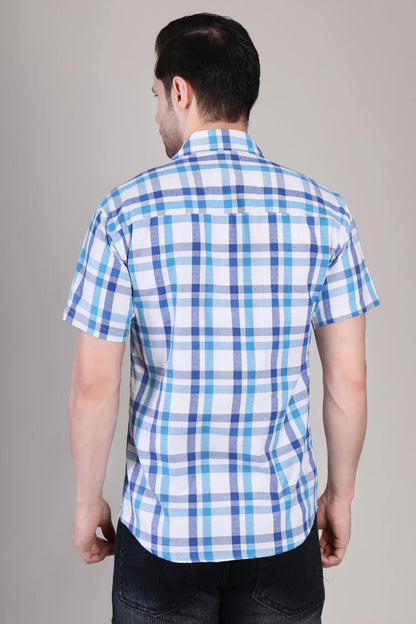 Men's Casual Half Sleeve Shirt - Check |UHSS-158