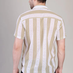 Men's Casual Half Sleeve Shirt - Striped Multicolor | SHS-175
