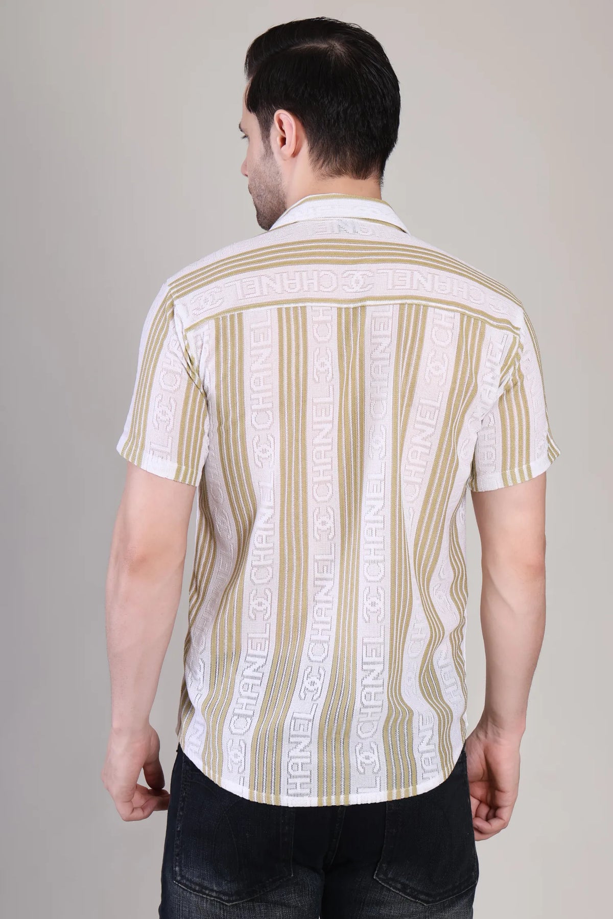 Men's Casual Half Sleeve Shirt - Striped Multicolor | SHS-175
