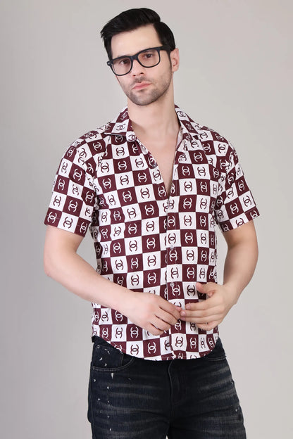 Men's Casual Half Sleeve Shirt - Multicolor | UHSS-131