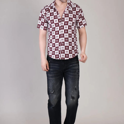 Men's Casual Half Sleeve Shirt - Multicolor | UHSS-131