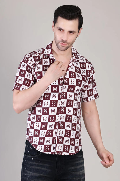 Men's Casual Half Sleeve Shirt - Multicolor | UHSS-131