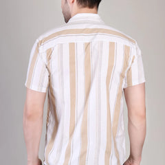 Men's Casual Half Sleeve Shirt - Striped Multicolor | UHSS-173