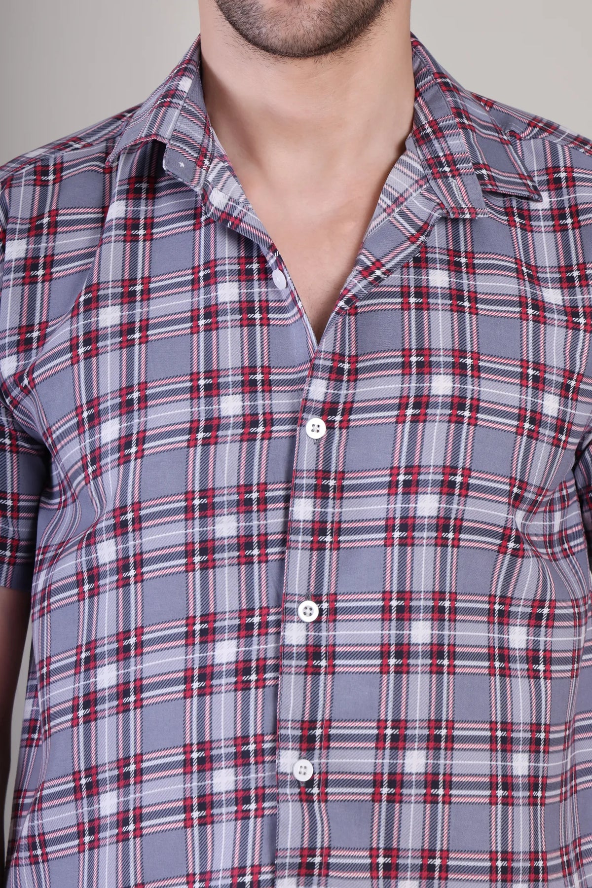 Men's Casual Half Sleeve Shirt - Check | UHSS-164