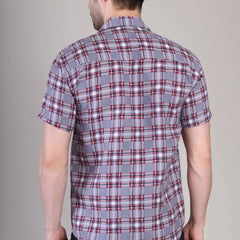 Men's Casual Half Sleeve Shirt - Check | UHSS-164