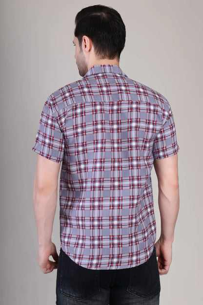 Men's Casual Half Sleeve Shirt - Check | UHSS-164