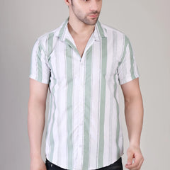 Men's Casual Half Sleeve Shirt - Striped | UHSS-172