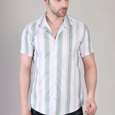 Men's Casual Half Sleeve Shirt - Striped | UHSS-172