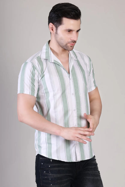 Men's Casual Half Sleeve Shirt - Striped | UHSS-172