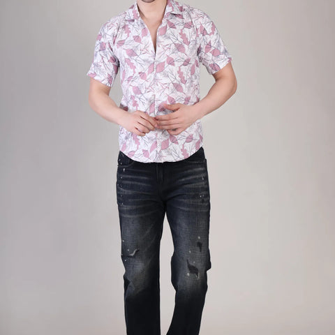 Men's Casual Half Sleeve Shirt - Floral Multicolor | UHSS-133