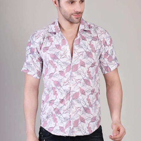 Men's Casual Half Sleeve Shirt - Floral Multicolor | UHSS-133