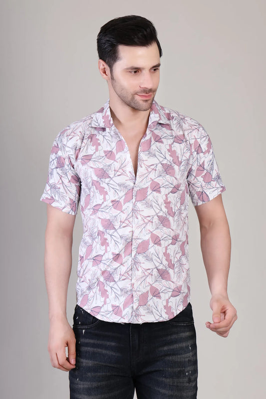 Men's Casual Half Sleeve Shirt - Floral Multicolor | UHSS-133