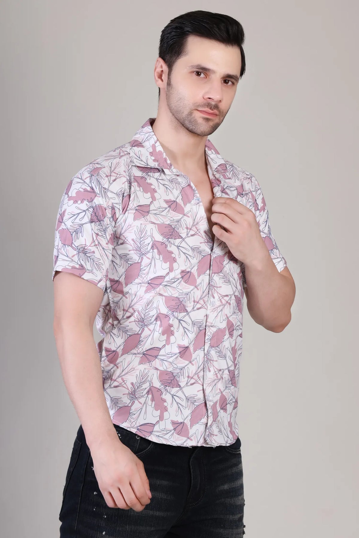 Men's Casual Half Sleeve Shirt - Floral Multicolor | UHSS-133