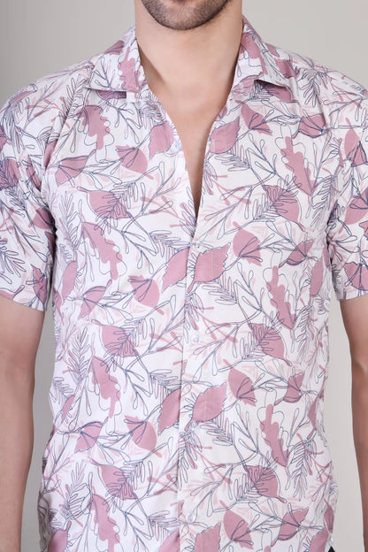 Men's Casual Half Sleeve Shirt - Floral Multicolor | UHSS-133
