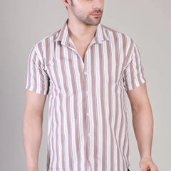Men's Casual Half Sleeve Shirt - Striped | UHSS-169