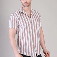 Men's Casual Half Sleeve Shirt - Striped | UHSS-169