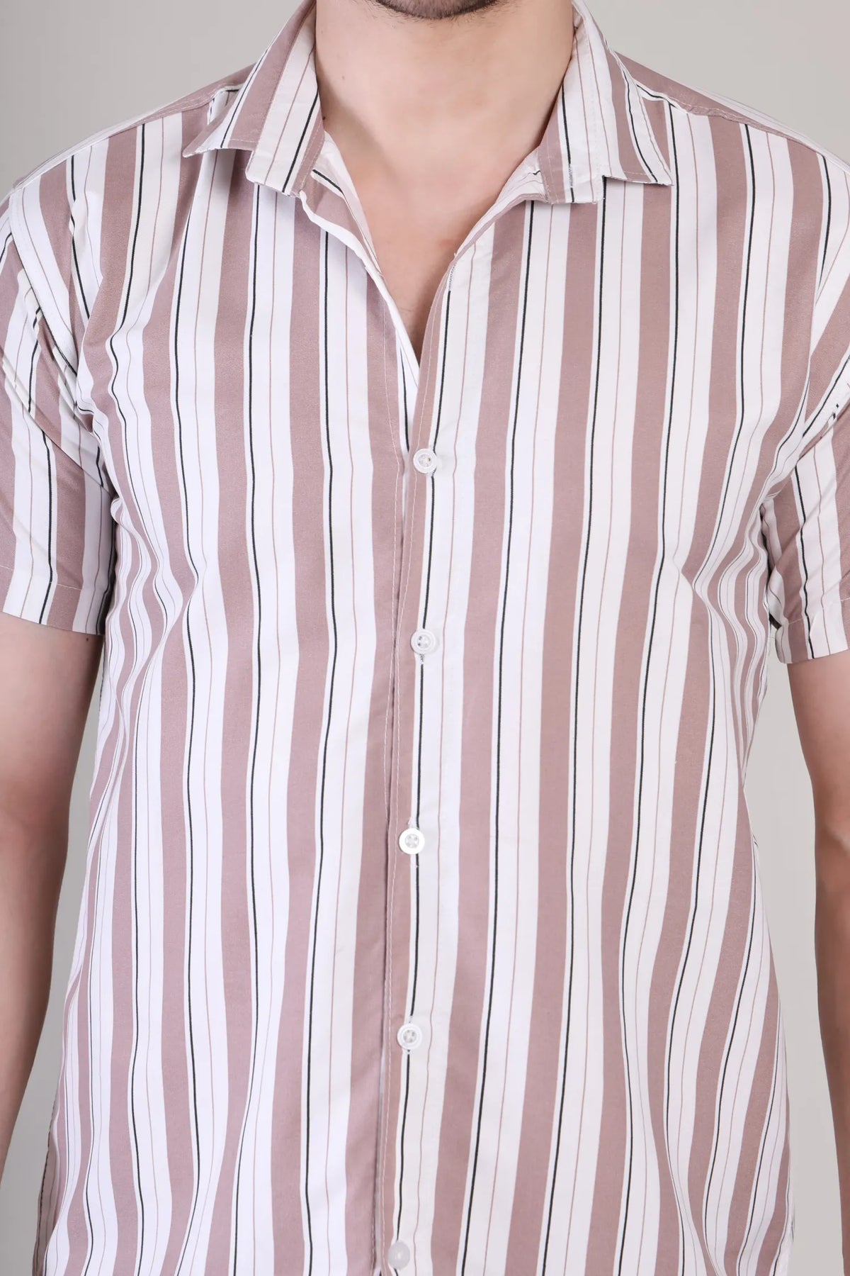 Men's Casual Half Sleeve Shirt - Striped | UHSS-169