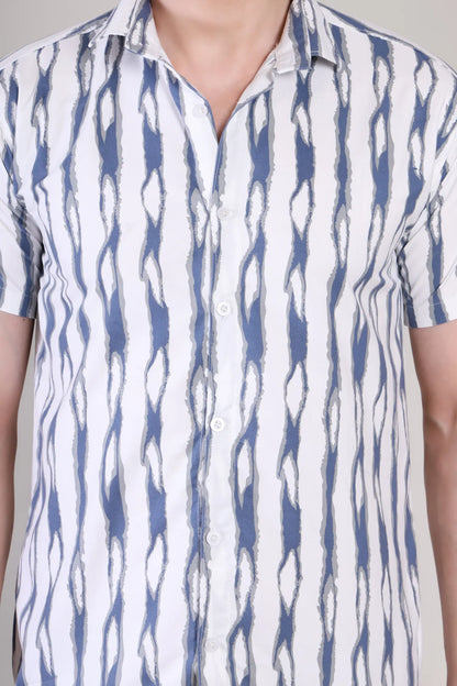 Men's Casual Half Sleeve Shirt - Striped | UHSS-166