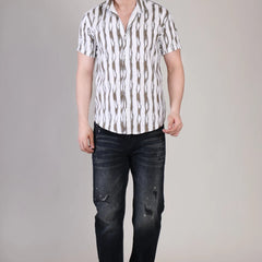 Men's Casual Half Sleeve Shirt - Striped | UHSS-165