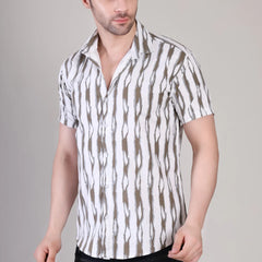 Men's Casual Half Sleeve Shirt - Striped | UHSS-165